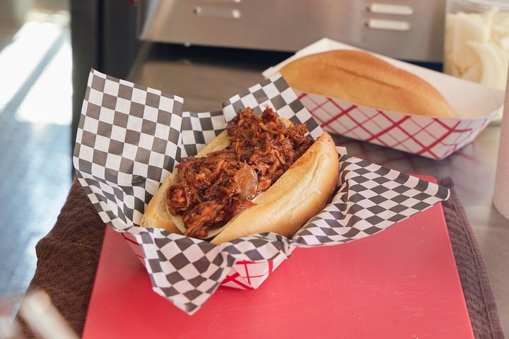 BBQ pulled pork sandwich