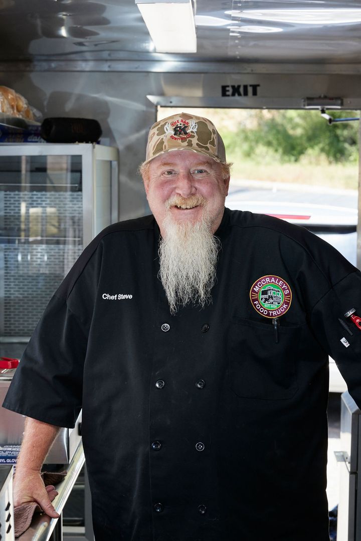 Chef Steven McCraley in the food truck